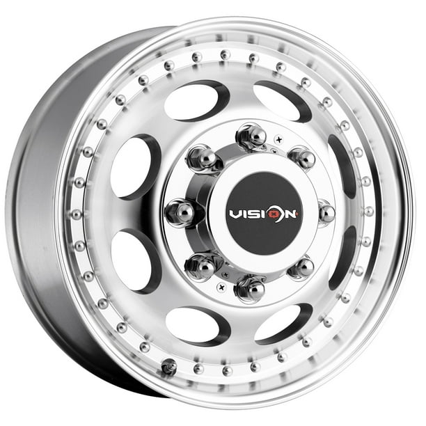 Vision 181 Hauler Dually Front 19.5x6.75 8x6.5" Machined Wheel Rim Vision 181 Hauler Dually Front 19.5x6.75 8x6.5" Machined Wheel Rim